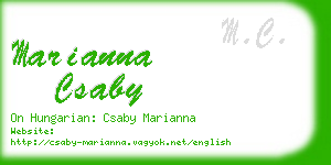 marianna csaby business card